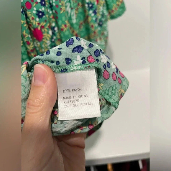 Rachel Zoe Green Floral Print Tunic Size Small NWOT - Picture 8 of 8